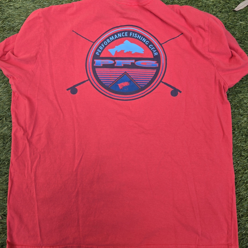 Columbia PFG Red Short Sleeve Tee